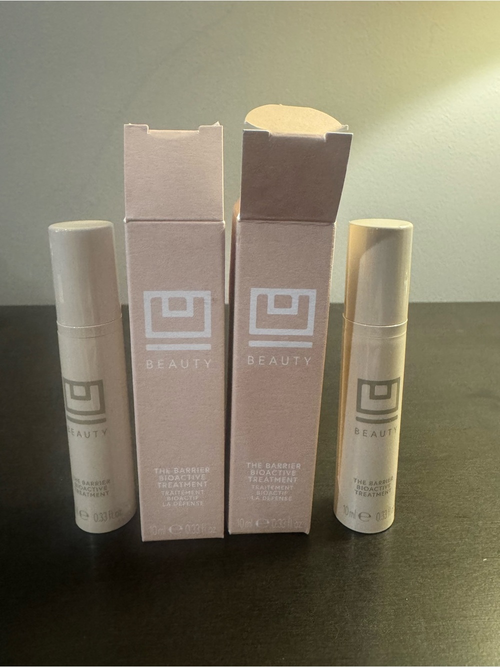 U Beauty The Barrier Bioactive Treatment Travel Size 10 ml .33 oz NIB X2